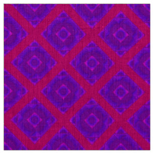 Tissu Diamants sauvages en rouge et pourpre