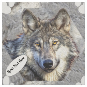 Tissu Dignité de loup gris