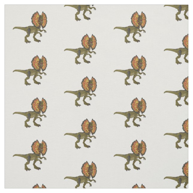 Tissu Dilophosaurus dessin animé (Échantillon)