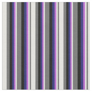 Tissu Dim Grey, White, Orchid, Midnight Blue et Black
