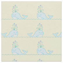 Tissu d'impression de baleine Jaune