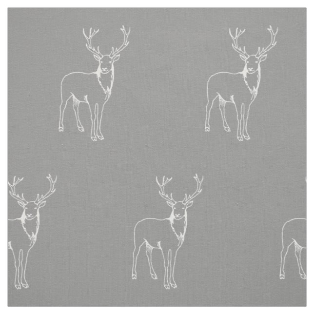 Tissu d'impression de cerfs communs (Échantillon)