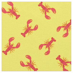 Tissu d'impression de homard Jaune