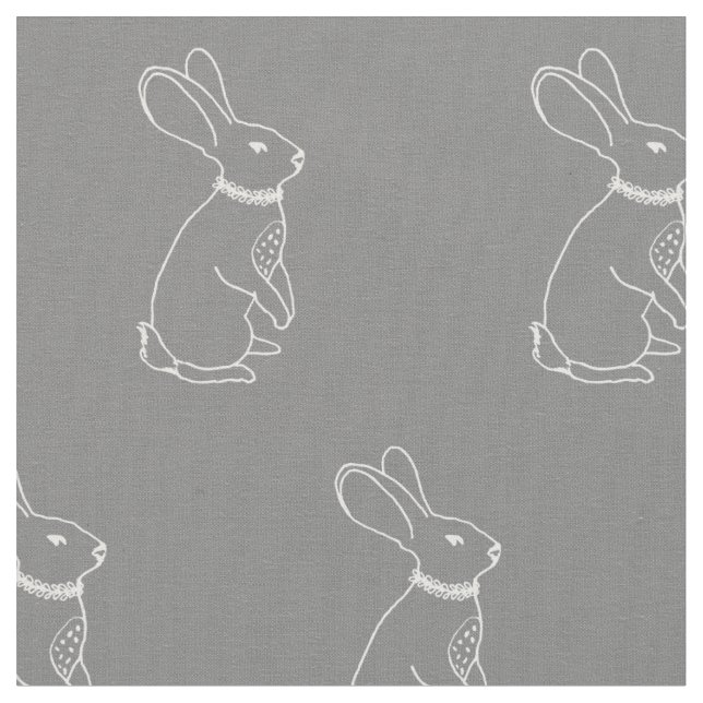 Tissu d'impression de lapin (Fermer)