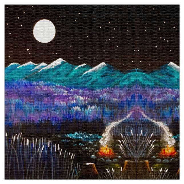 Tissu d'incendie de Pleine lune (Échantillon)