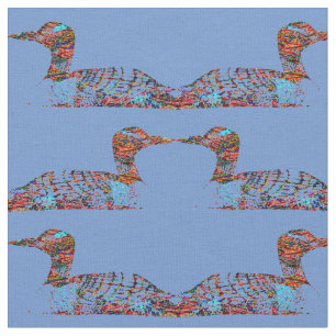 Tissu Dingues colorés géniaux sur le bleu de bleuet