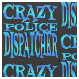Tissu Dispatcher de police fou en bleu