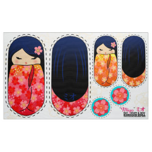 Tissu DO-IT-YOURSELF Poupée moelleuse Kokeshi - couper d