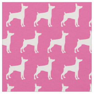 Tissu Doberman Pinscher Chien Silhouette Animal Dobie ro