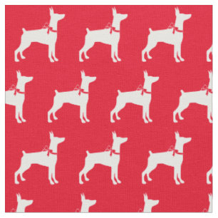 Tissu Doberman Pinscher Chien Silhouette Animal Dobie Ro