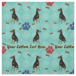 Tissu Doberman Pinscher - Personnalisé