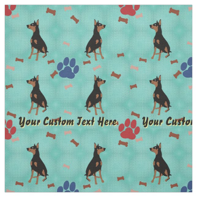 Tissu Doberman Pinscher - Personnalisé (Échantillon)