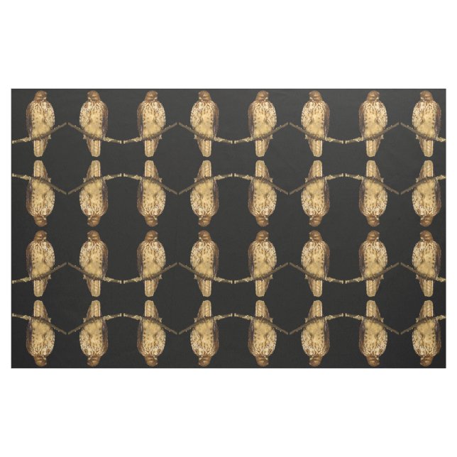 Tissu d'oiseau de faucon coupé la queue par rouge (Fat Quarter)