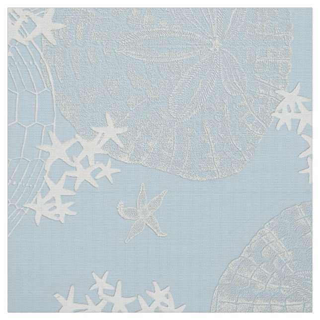 Tissu Dollars de sable et étoiles de mer (Échantillon)