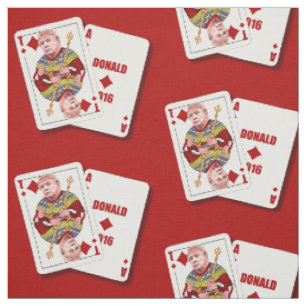 Tissu Donald Trump comme cartes de nerf de boeuf pour le