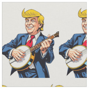 Tissu Donald Trump jouant au banjo