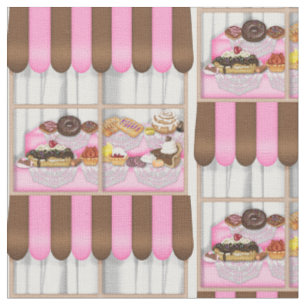 Tissu doux de fenêtre de boulangerie de festin