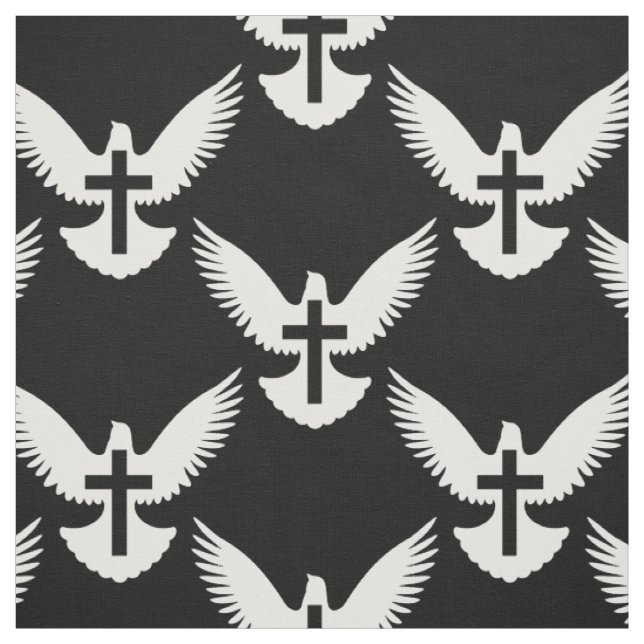 Tissu Dove avec croix (Échantillon)