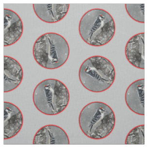 Tissu Downy Woodpecker en hiver Photo originale