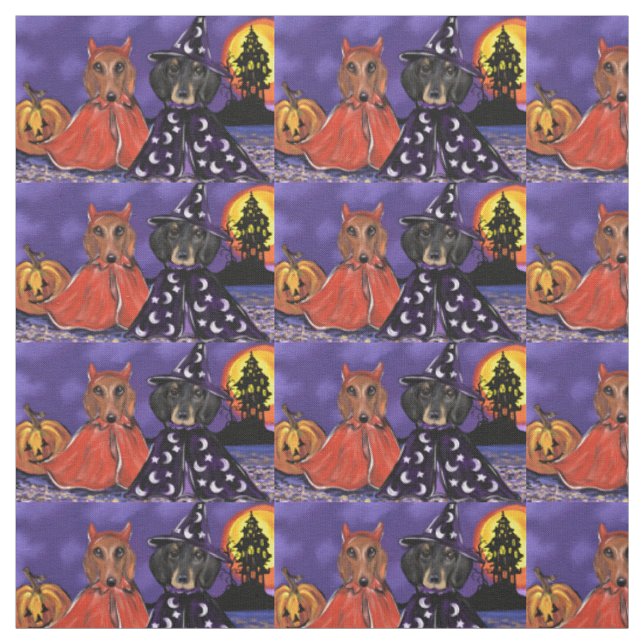 Tissu Doxie Halloween (Échantillon)