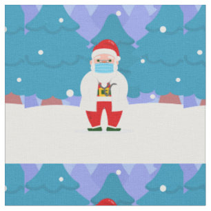 Tissu dr santa claus covid masque de noël