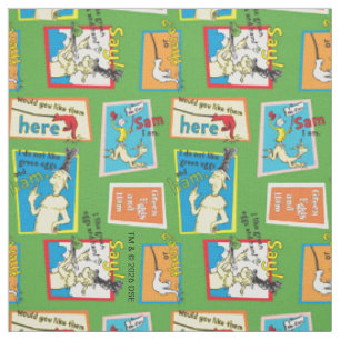 Tissu Dr. Seuss Les œufs verts au jambon citations d'his
