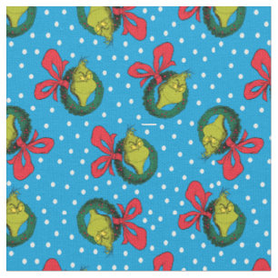Tissu Dr Seuss   The Grinch   Merry Grinchmas Motif
