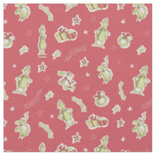 Tissu Dr Seuss   The Grinch   Motif de Noël rouge