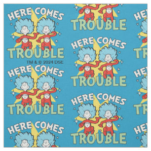 Tissu Dr Seuss   Une Chose Deux Ici, C'Est Difficile