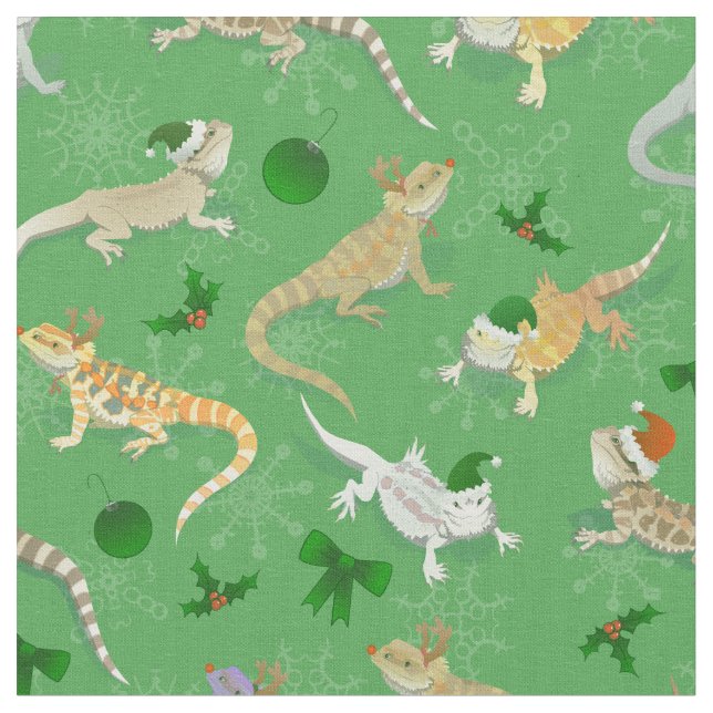 Tissu Dragon à tête verte (Fermer)