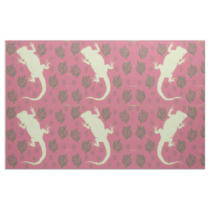 Tissu Dragon barbu jouant au Cactus Fabric