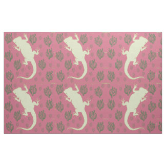 Tissu Dragon barbu jouant au Cactus Fabric