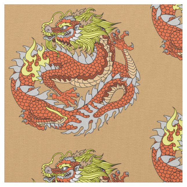 Tissu Dragon chinois (Fermer)