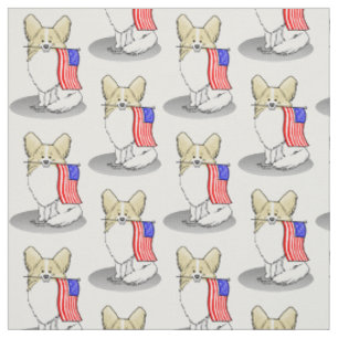 Tissu Drapeau américain patriotique USA Papillon (citron