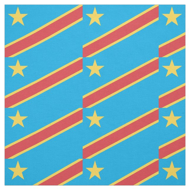 Tissu Drapeau Congo (Échantillon)