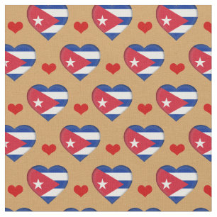 Tissu Drapeau cubain et mode de Red Heart Fabric /Cuba