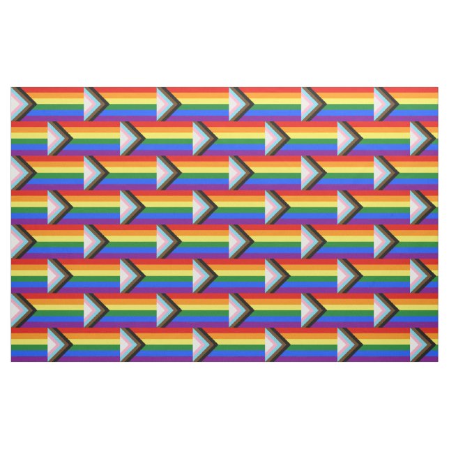 Tissu Drapeau de fierté Progress Pride de SlipperyJoe si (Yard)