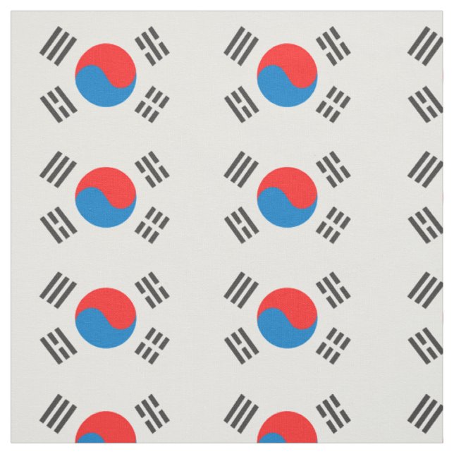 Tissu Drapeau de la Corée du Sud (Échantillon)