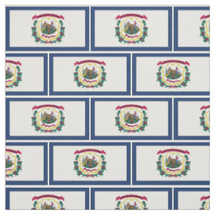 Tissu Drapeau de l'État de Virginie-Occidentale