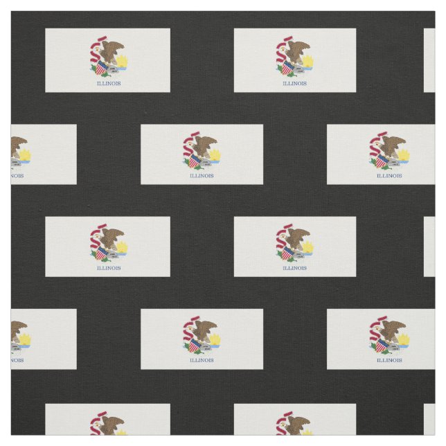 Tissu Drapeau de l'Illinois (Échantillon)