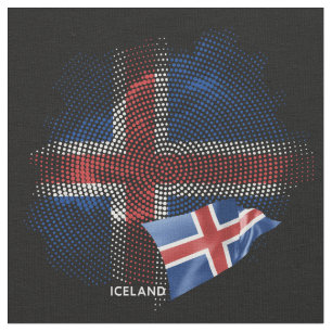 Tissu Drapeau de l'Islande