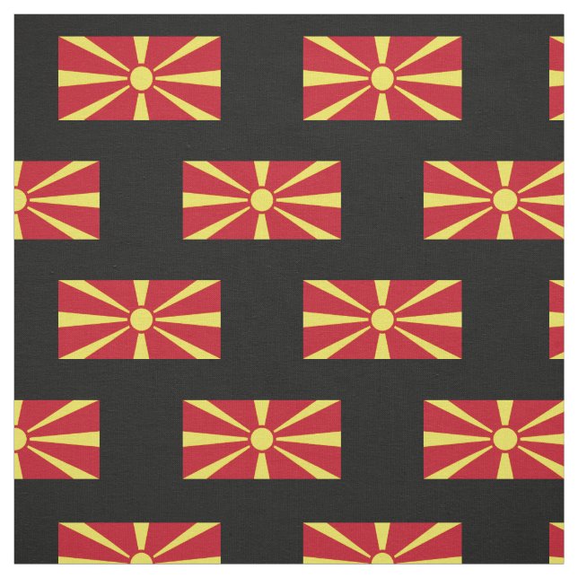 Tissu Drapeau de Macédoine (Échantillon)