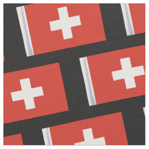 Tissu Drapeau de Suisse Fabric sur mesure