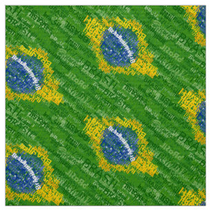 Tissu Drapeau des textes du Brésil
