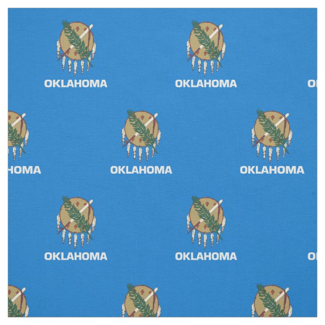 Tissu Drapeau d'État de l'Oklahoma (Échantillon)