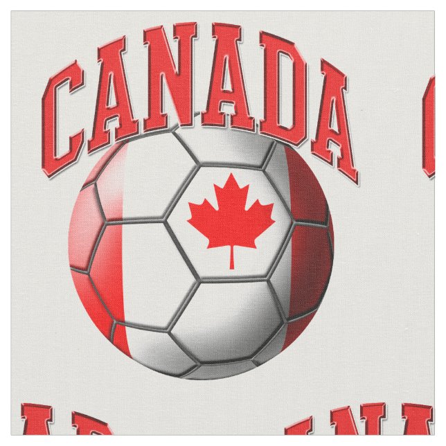 Tissu Drapeau du Canada Bal de soccer canadien (Fermer)