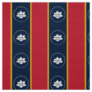 Tissu Drapeau du Mississippi - Nouveau Drapeau de Magnol