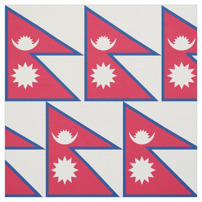 Tissu Drapeau du Népal (Échantillon)