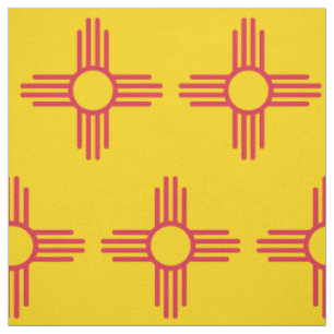 Tissu Drapeau du Nouveau Mexique Zia Sun Motif