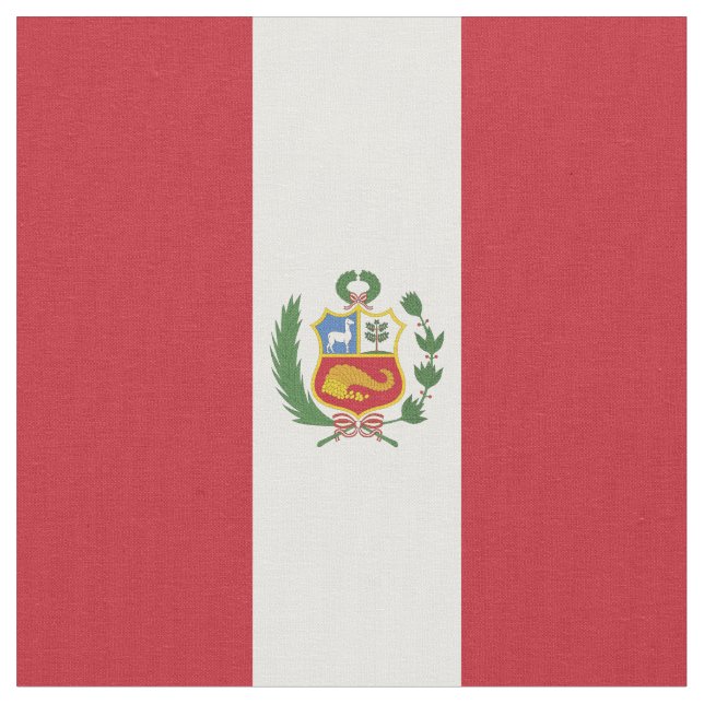 Tissu Drapeau du Pérou (Fermer)